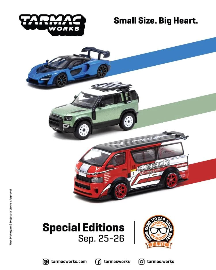 1/64 Tarmac Works Toyota Hiace Widebody Red Hong Kong ToyCar Salon 2021 Special