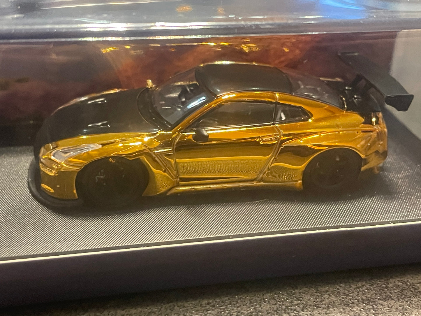 Fuji - 1:64 Pandem GT-R R35,Rocket Bunny diecast model - Chrome Gold-Black