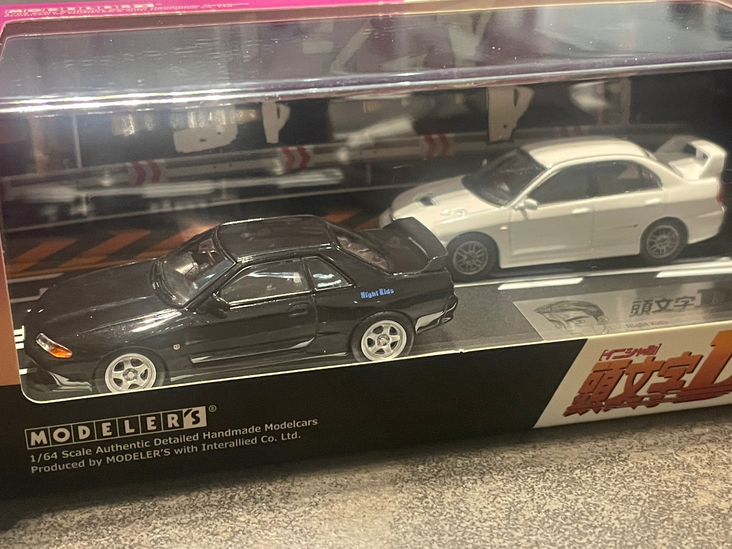 Hi-story Modeler's - Modeler's Initial D Vol. 18 Car*2pcs+Diorama diecast model (NissanR32 VS Mitsubishi CN9A iv) (Nakazato VS Iwaki Seiji)