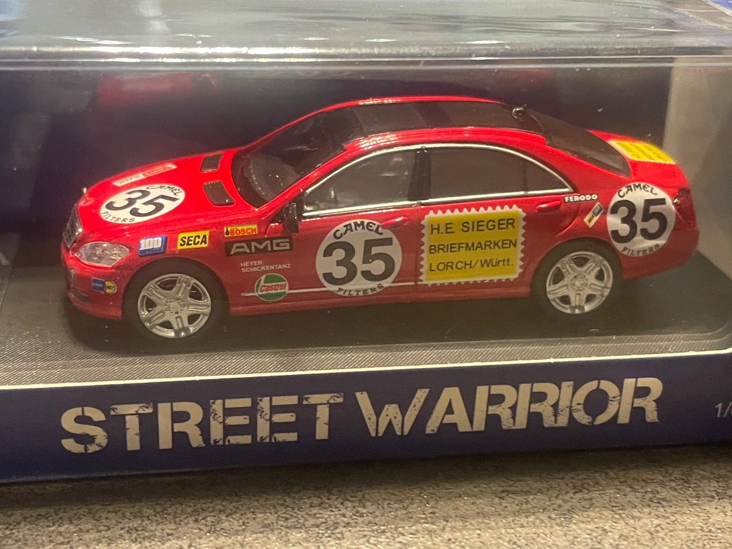 STREET WARRIOR SW - 1/64 Mercedes-Benz S-Class S600L W221 Red Pig diecast model car