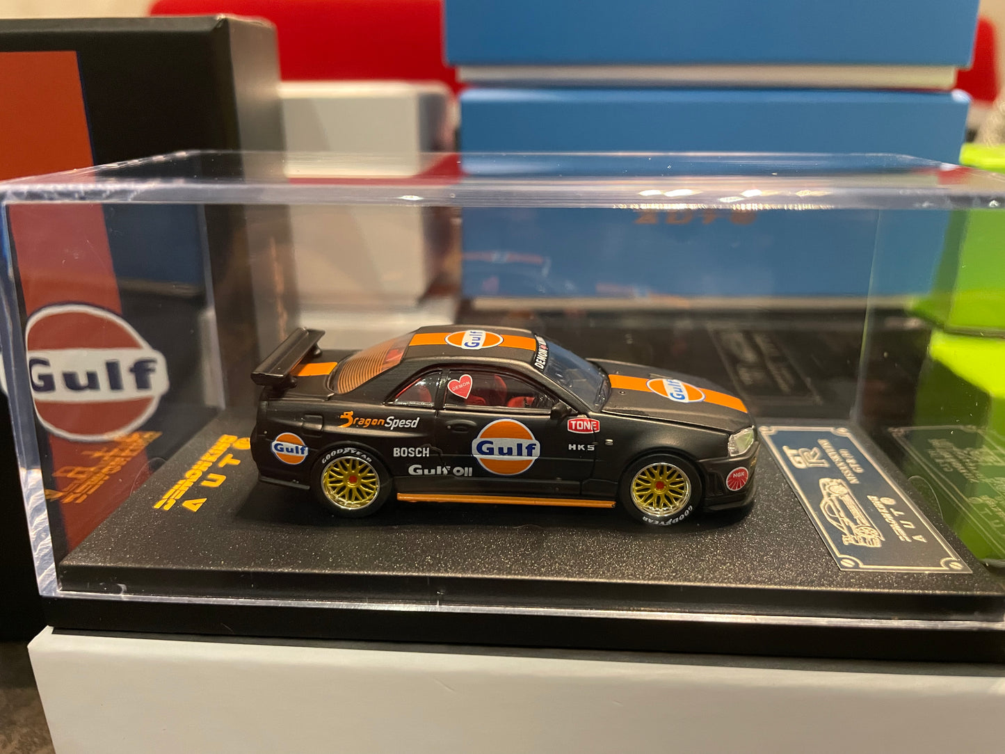 Demon King Auto - 1/64 Skyline GT-R R34 Z-Tune diecast model - B/ Black Gulf