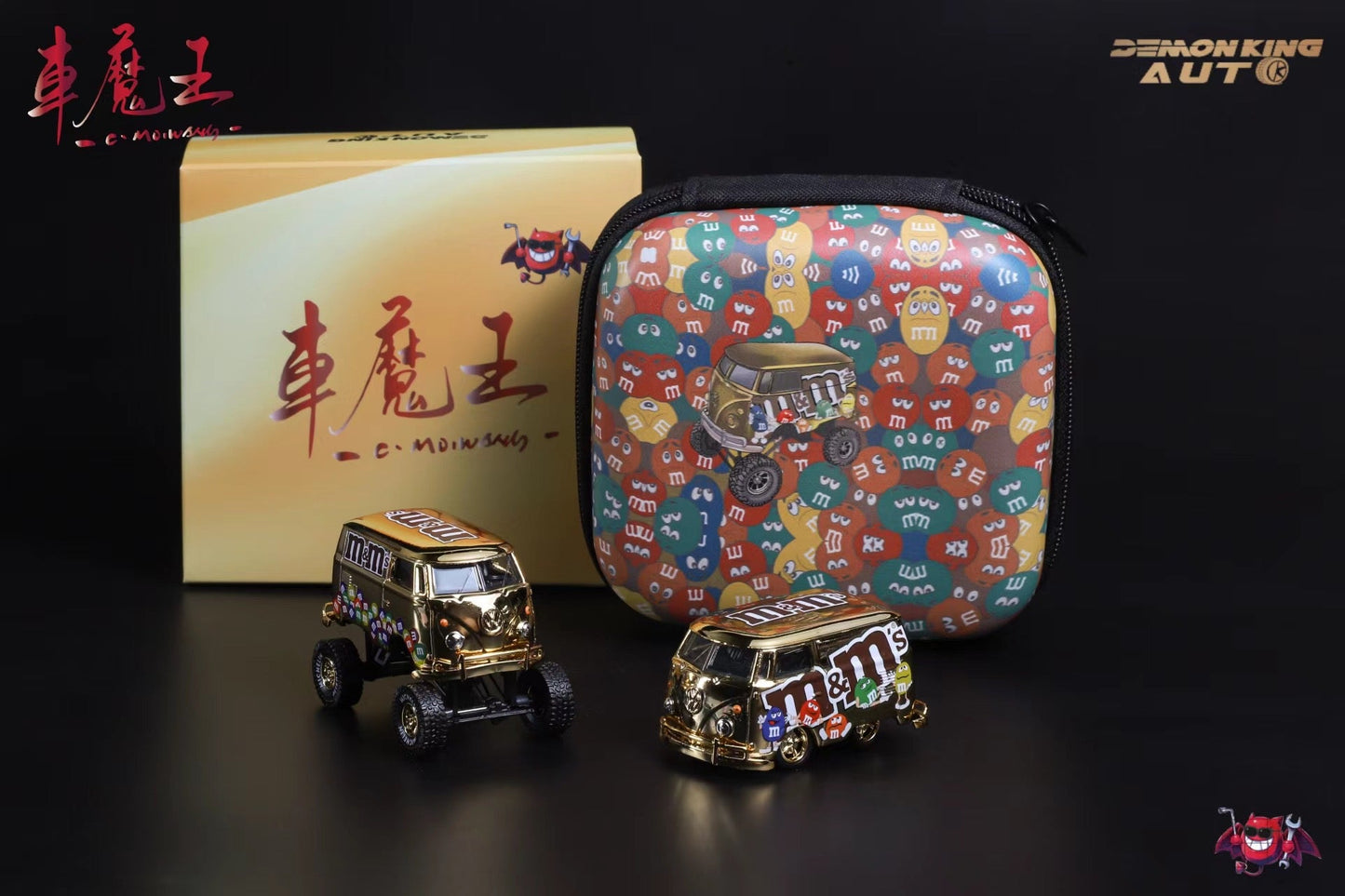 Demon King Auto 1/64 Diecast VW T1 . MM livery - Chromed golden - MODEL CARS UKMODEL CAR#INNO64##TARMAC##diecast_model#