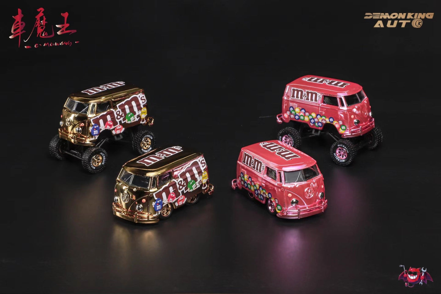 Demon King Auto 1/64 Diecast VW T1 . MM livery - Chromed pink - MODEL CARS UKMODEL CAR#INNO64##TARMAC##diecast_model#