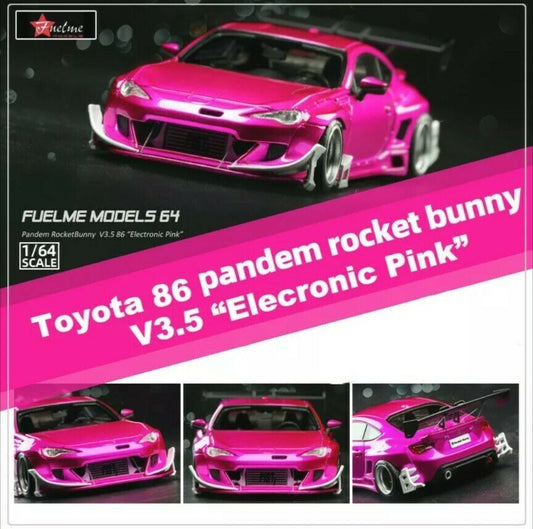 FUELME 1/64 - Pandem Rocket Bunny V3.5 TOYOTA 86 (ZN6) Electric Pink - MODEL CAR UKMODEL CAR#INNO64##TARMAC##diecast_model#
