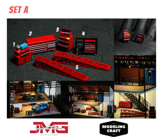 JMG X MODELING CRAFT - 1:64 Garage Tools & Display (A) - MODEL CAR UKDecoration#INNO64##TARMAC##diecast_model#