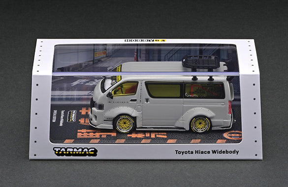 1/64 Tarmac Works Toyota Hiace Widebody Grey with roof rack T64-038-GR
