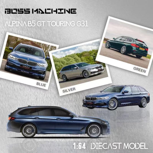 [PREORDER] Boss Machine BM - 1:64 BMW 7 Series 7th generation G31 station wagon, Alpina B5 Biturbo Touring GT modified version diecast model - BLUE - MODEL CARS UKMODEL CAR#INNO64##TARMAC##diecast_model#