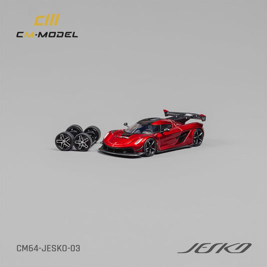 [ PREORDER ] CM model - 1/64 Jesko-03 Koenigsegg Jesko AttackMetallic Cherry Red Diecast model car - MODEL CARS UKMODEL CAR#INNO64##TARMAC##diecast_model#