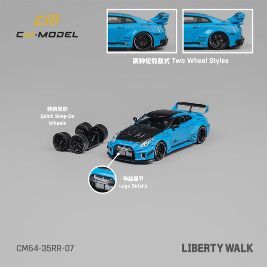 [PREORDER] CM MODEL - 1/64 Nissan LBWK GT35RR DIECAST SCALE MODEL CAR - BLUE - MODEL CAR UKMODEL CAR#INNO64##TARMAC##diecast_model#