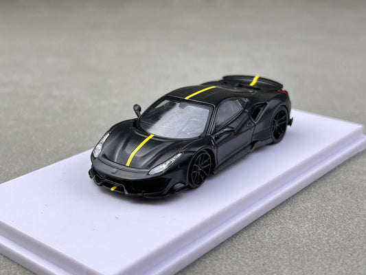 [ PREORDER ] DCM - 1/64 Ferrari Novitec 488 Pista diecast model car - matte black - MODEL CAR UKMODEL CAR#INNO64##TARMAC##diecast_model#