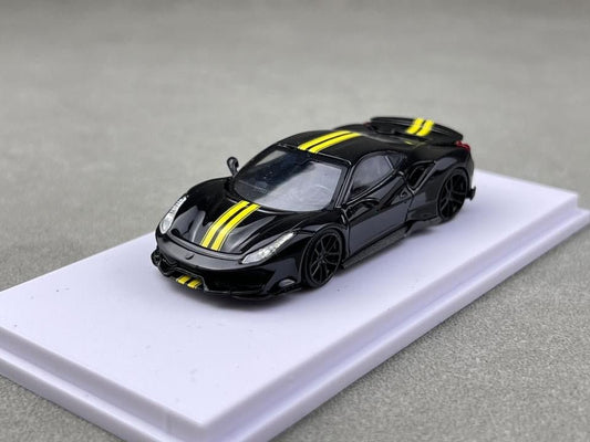 [ PREORDER ] DCM - 1/64 Ferrari Novitec 488 Pista diecast model car - metallic black - MODEL CAR UKMODEL CAR#INNO64##TARMAC##diecast_model#