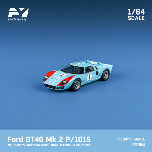 [ PREORDER ] Finclasscially FY - 1/64 Ford GT40 Mk II 1969 Le Mans diecast model - Blue #1 Ordinary - MODEL CARS UKMODEL CAR#INNO64##TARMAC##diecast_model#