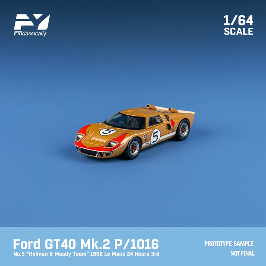 [ PREORDER ] Finclasscially FY - 1/64 Ford GT40 Mk II 1969 Le Mans diecast model - Gold #5 Ordinary - MODEL CARS UKMODEL CAR#INNO64##TARMAC##diecast_model#