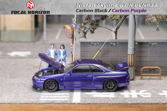 [ PREORDER ] Focal Horizon FH - 1:64 Skyline R33 T-R GT-R 4th generation BCNR33 diecast model - Carbon purple - MODEL CAR UKMODEL CAR#INNO64##TARMAC##diecast_model#
