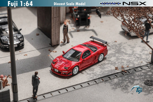 [ PREORDER ] Fuji - 1:64 NSX 1st generation Mk1 NA1 bright version, Japanese Advance modified version with BBS wheels - B/Red (red top and white wheel) - MODEL CAR UKMODEL CAR#INNO64##TARMAC##diecast_model#