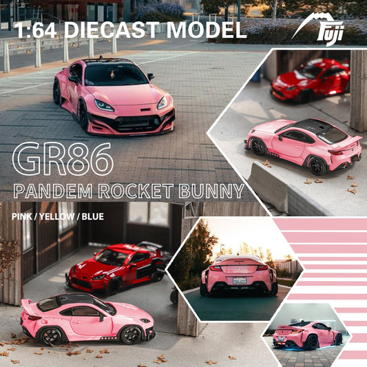 [ PREORDER ] Fuji 1:64 - Pandem GR86 2nd generation Mk2 2022. Rocket Bunny modified version diecast model - PINK - MODEL CAR UKMODEL CAR#INNO64##TARMAC##diecast_model#