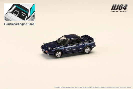 [ PREORDER ] HJ64 - 1/64 Toyota MR2 1600G-LIMITED SUPER CHARGER 1986 - Blue - MODEL CAR UKMODEL CAR#INNO64##TARMAC##diecast_model#