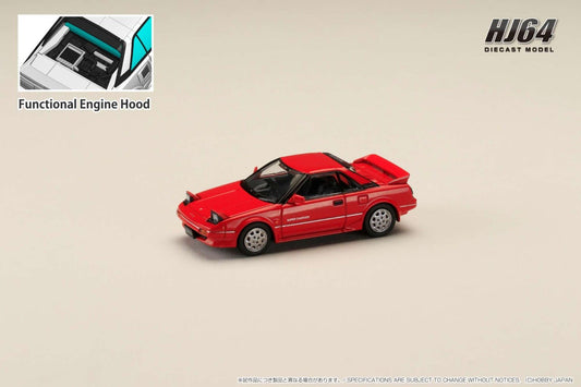 [ PREORDER ] HJ64 - 1/64 Toyota MR2 1600G-LIMITED SUPER CHARGER 1986 - Red - MODEL CAR UKMODEL CAR#INNO64##TARMAC##diecast_model#