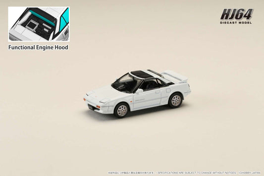 [ PREORDER ] HJ64 - 1/64 Toyota MR2 1600G-LIMITED SUPER CHARGER 1988 T BAR ROOF - White - MODEL CAR UKMODEL CAR#INNO64##TARMAC##diecast_model#