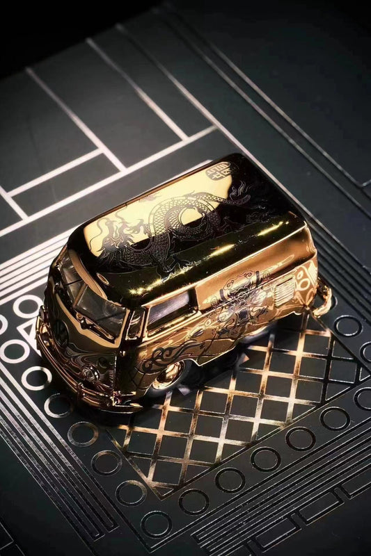 HY Model 1/64 - 1960 VW Volkswagen bus diecast model - Chrome Gold (Year of the Dragon Special Edition) - MODEL CAR UKMODEL CAR#INNO64##TARMAC##diecast_model#