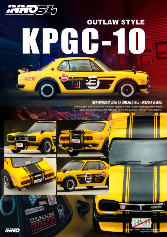 [PREORDER] INNO 64 - Nissan Skyline 2000 GT-R KPGC10 Diecast Scale Model Car - IN64-KPGC10-YL23 - MODEL CARS UKMODEL CAR#INNO64##TARMAC##diecast_model#