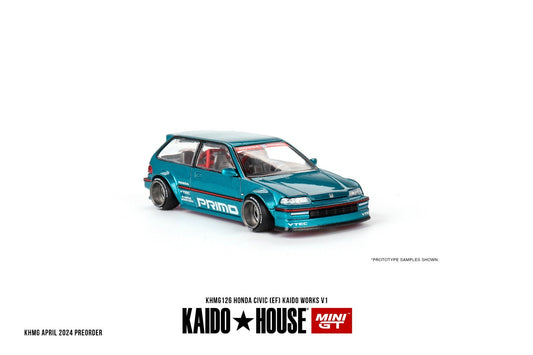 [PREORDER] Kaido House X MINI GT - HONDA CIVIC EF KAIDO WORKS V1 DIECAST SCALE MODEL CAR - KHMG126 - MODEL CAR UKMODEL CAR#INNO64##TARMAC##diecast_model#