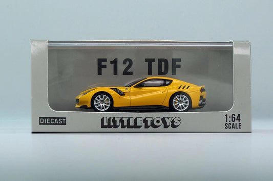 [ PREORDER ] Little Toy - 1/64 Ferrari F12 TDF diecast model - Metallic yellow latte - MODEL CAR UKMODEL CAR#INNO64##TARMAC##diecast_model#