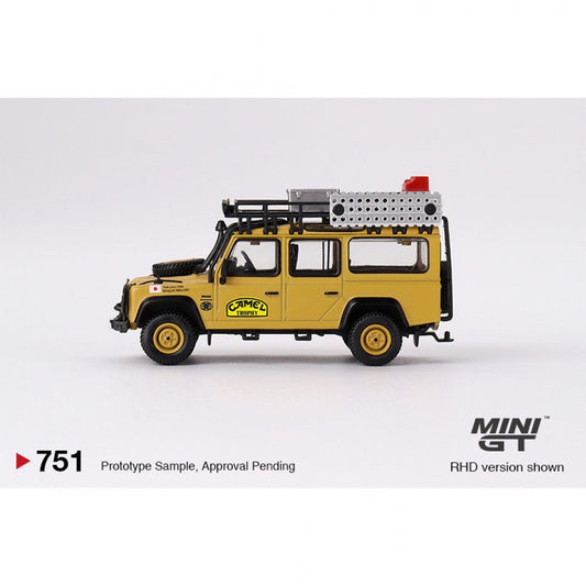 [PREORDER] Mini GT - 1/64 LAND ROVER DEFENDER 110 1989 CAMEL TROPHY AMAZON TEAM JAPAN LHD DIECAST SCALE MODEL CAR #751 - MODEL CAR UKMODEL CAR#INNO64##TARMAC##diecast_model#