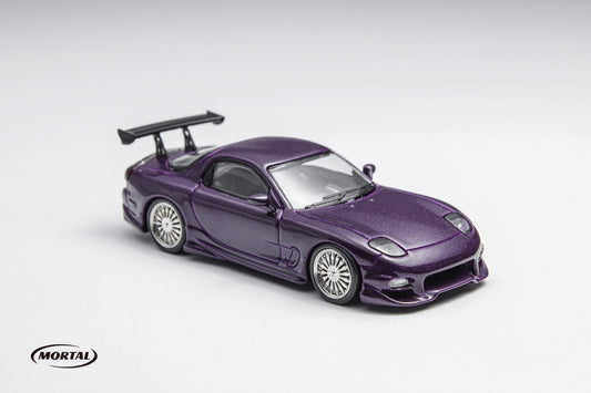 [ PREORDER ] Mortal - 1/64 mazda RX7 Veilside diecast model ( Fast and furious color matching ) - Midnight Purple - MODEL CAR UKMODEL CAR#INNO64##TARMAC##diecast_model#