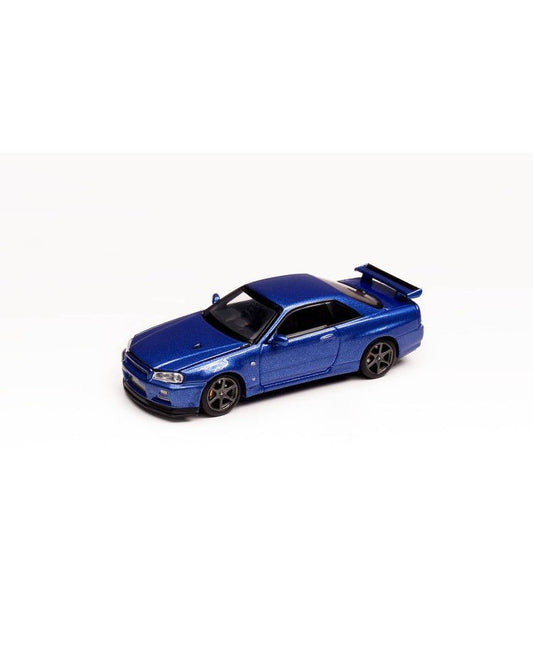 [PREORDER] MOTORHELIX 1/64 - NISSAN SKYLINE GT-R R34 V Spec II (Diecast car model) - Bayside Blue - MODEL CAR UKMODEL CAR#INNO64##TARMAC##diecast_model#
