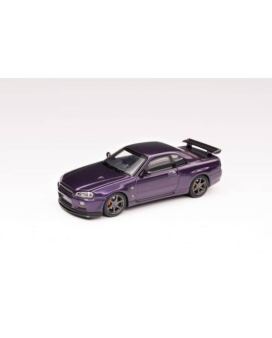 [PREORDER] MOTORHELIX 1/64 - NISSAN SKYLINE GT-R R34 V Spec II (Diecast car model) - Midnight Purple - MODEL CAR UKMODEL CAR#INNO64##TARMAC##diecast_model#