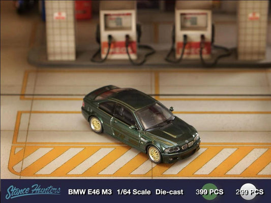 [ PREORDER ] Stance Hunters SH 1/64 - BMW E46 M3 diecast model - Green with BBS wheel - MODEL CAR UKMODEL CAR#INNO64##TARMAC##diecast_model#