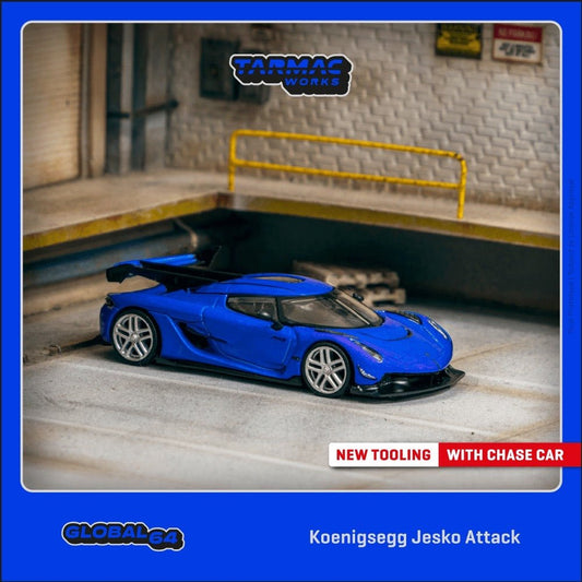 [PREORDER] Tarmac Works - 1/64 Koenigsegg Jesko Attack Blue - MODEL CAR UKMODEL CAR#INNO64##TARMAC##diecast_model#
