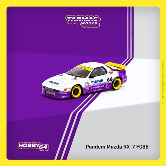 [PREORDER] Tarmac Works - HOBBY64 Pandem Mazda RX-7 FC3S White Purple - MODEL CAR UKMODEL CAR#INNO64##TARMAC##diecast_model#