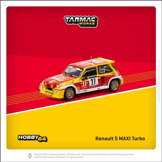 [PREORDER] Tarmac Works - HOBBY64 Renault 5 MAXI Turbo Tour de Corse - Rallye de France 1985 - MODEL CAR UKMODEL CAR#INNO64##TARMAC##diecast_model#