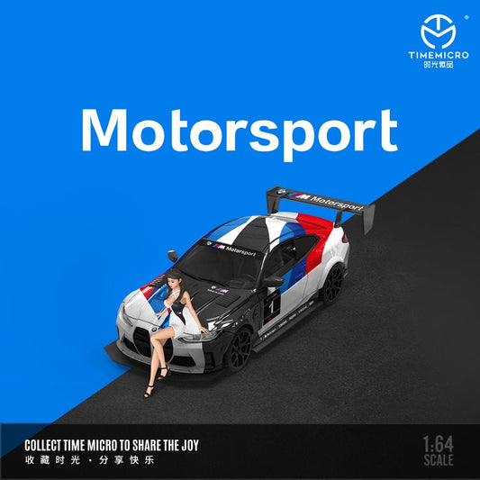 [ PREORDER ] TimeMicro - 1:64 BMW M4 modified version diecast model - Motorsport #1 Figurine ver - MODEL CARS UKMODEL CAR#INNO64##TARMAC##diecast_model#