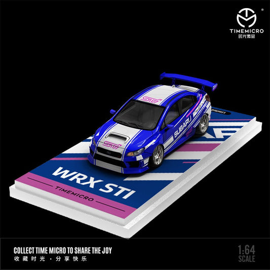 [PREORDER] TimeMicro - 1/64 Subaru WRX-STI diecast model - BLUE WHITE - MODEL CAR UKMODEL CAR#INNO64##TARMAC##diecast_model#