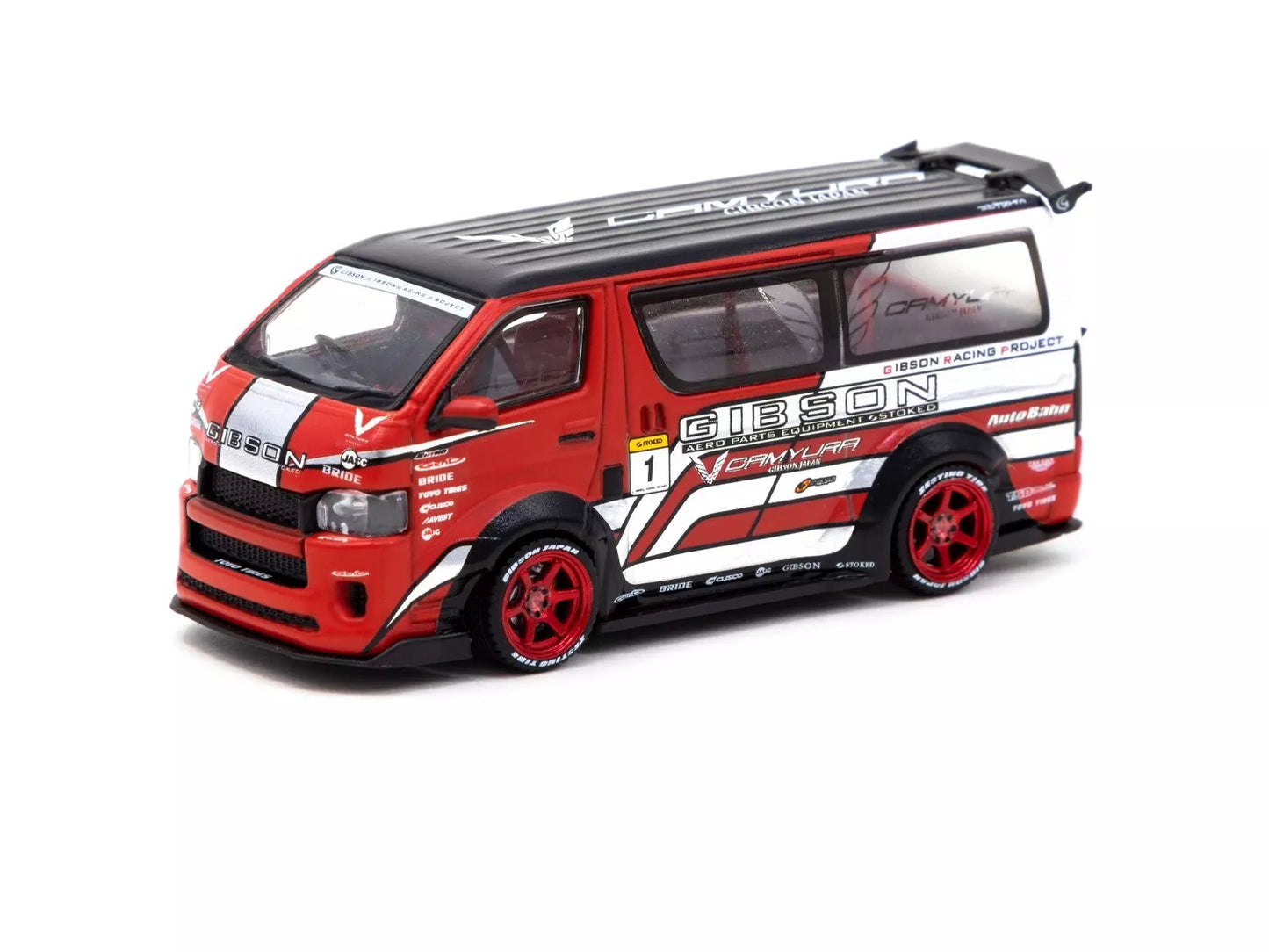 1/64 Tarmac Works Toyota Hiace Widebody Red Hong Kong ToyCar Salon 2021 Special