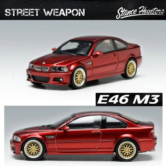 Stance Hunters x Street Weapon 1:64 Model Car BMW E46 M3 BBS Wheel Hub Alloy - MODEL CAR UKMODEL CAR#INNO64##TARMAC##diecast_model#
