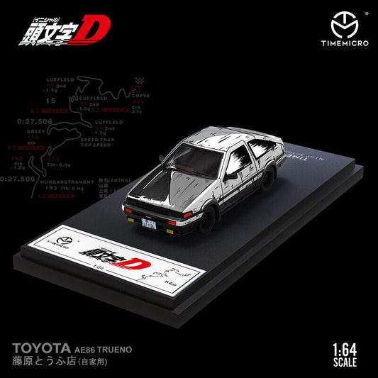 TIMEMICRO - 1:64 Initial D cartoon painting Toyota AE86 - MODEL CARS UKMODEL CAR#INNO64##TARMAC##diecast_model#