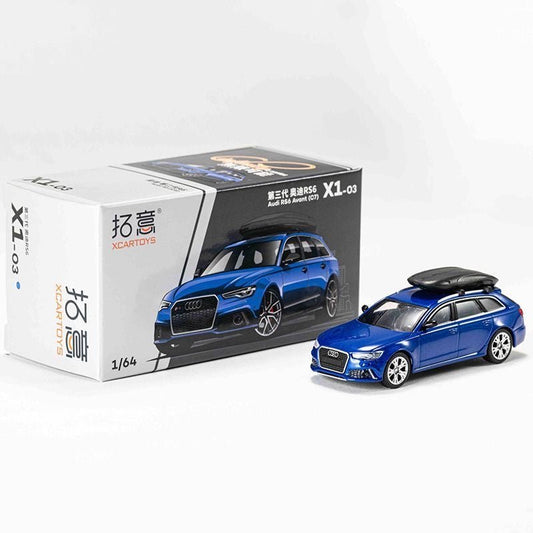 XCARTOYS - Pop Race - 1:64 Audi RS6 Avant C7 Diecast Car Model Toy Collection Toys - BLUE X1-03 - MODEL CARS UKMODEL CAR#INNO64##TARMAC##diecast_model#