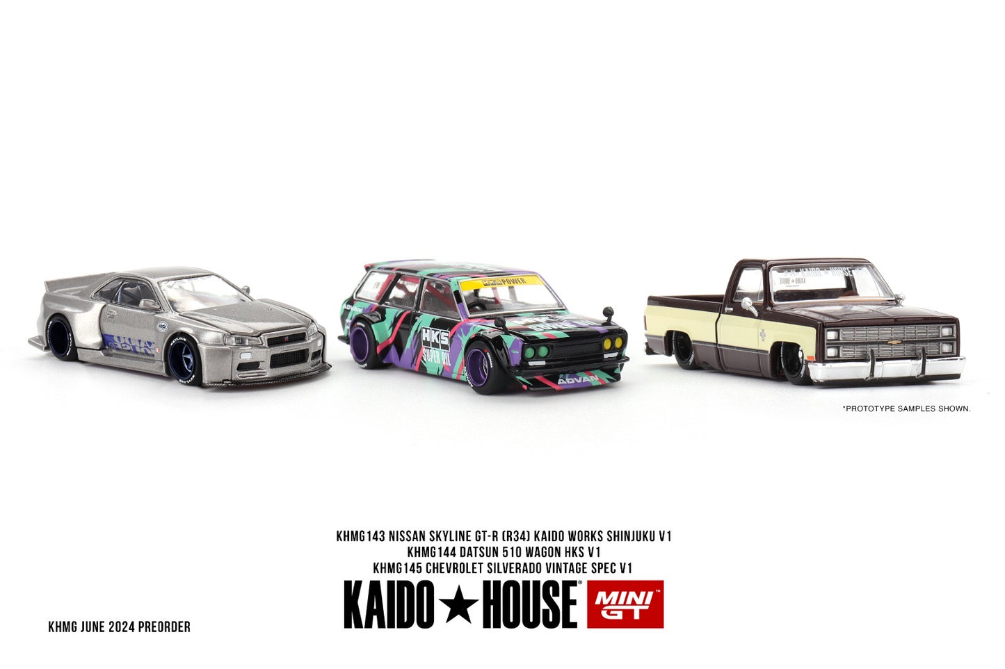 [PRÉCOMMANDE] Kaido House X MINI GT - Nissan Skyline GT-R R34 Kaido Works V2 Aero Police - KHMG120 