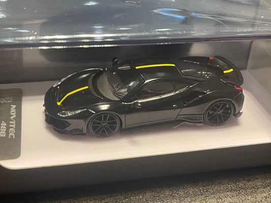 DCM - 1/64 Ferrari Novitec 488 Pista diecast model car - matte black