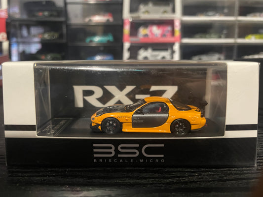 BSC - 1/64 Mazda RX7 FD3S diecast model - metallic orange carbon cover