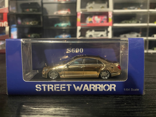 STREET WEAPON SW - 1/64 Mercedes-Benz S-Class S600L W221 diecast model - Chrome Gold