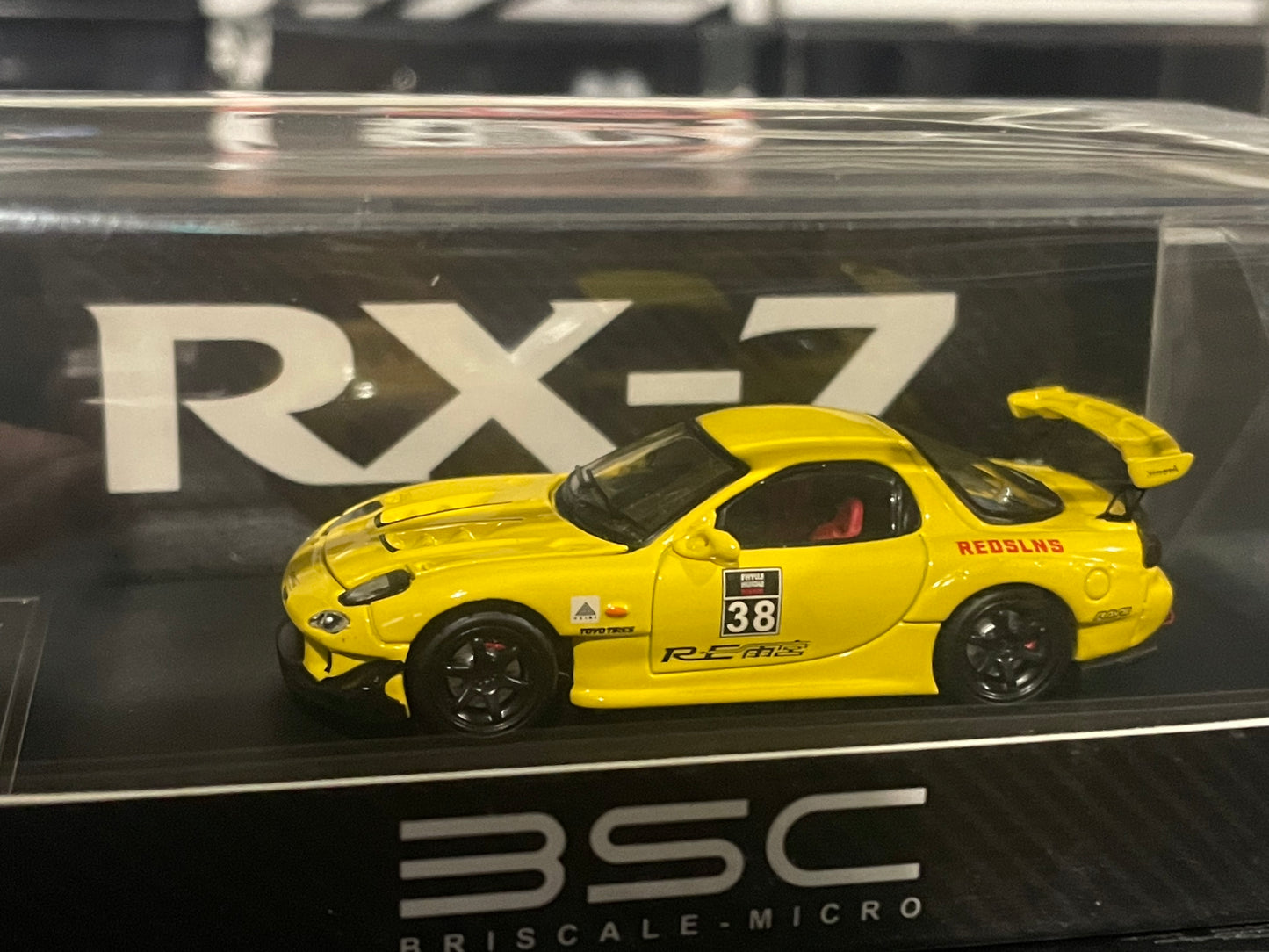 BSC - 1/64 Mazda RX7 FD3S diecast model - Yellow#38