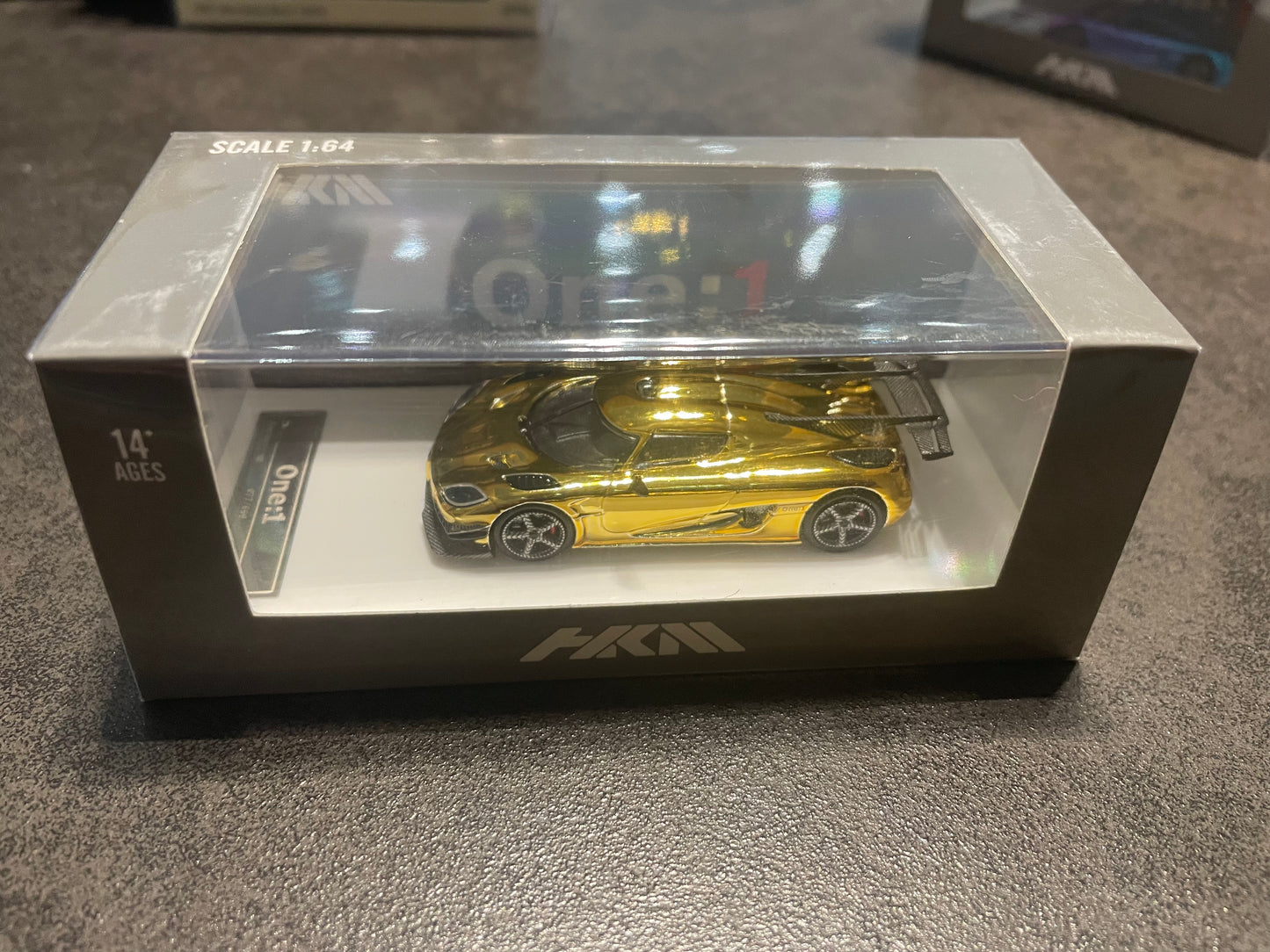 HKM 1/64 - Koenigsegg Agera One:1 diecast model - Gold