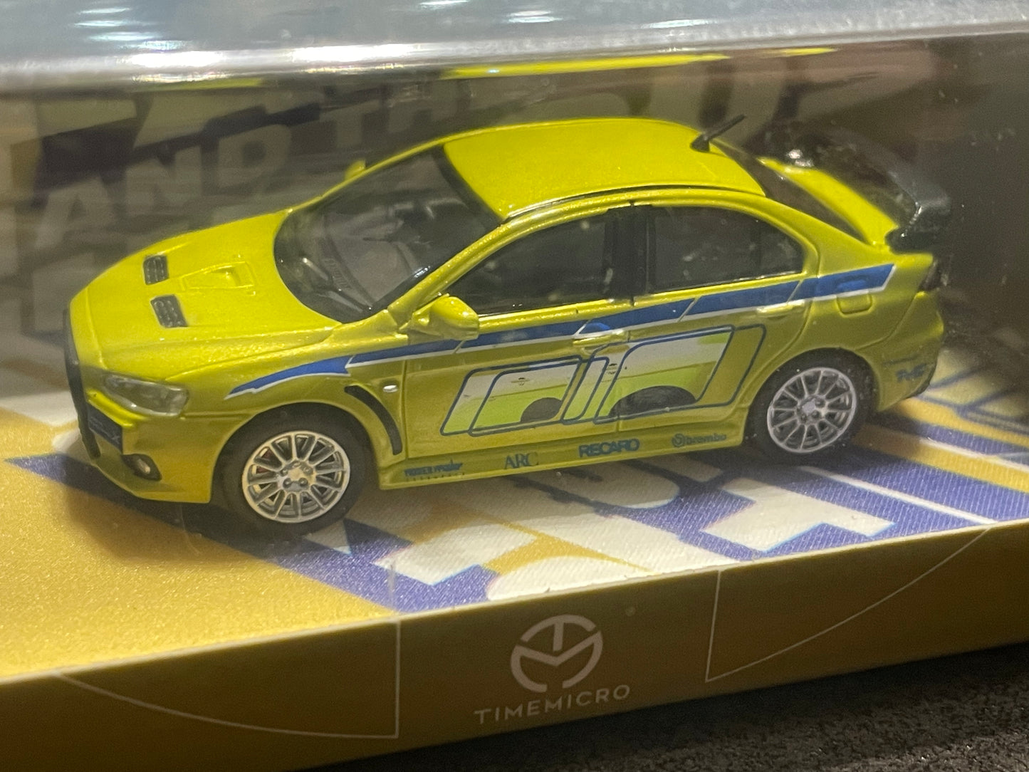 TimeMicro 1/64 - F&F Lancer EVO X diecast model - YELLOW