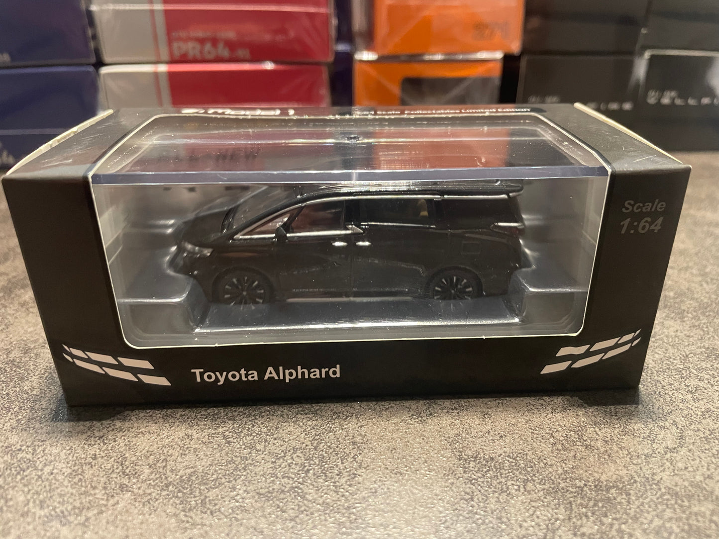 Model 1 - 1/64 Toyota Alphard diecast model car - black LHD