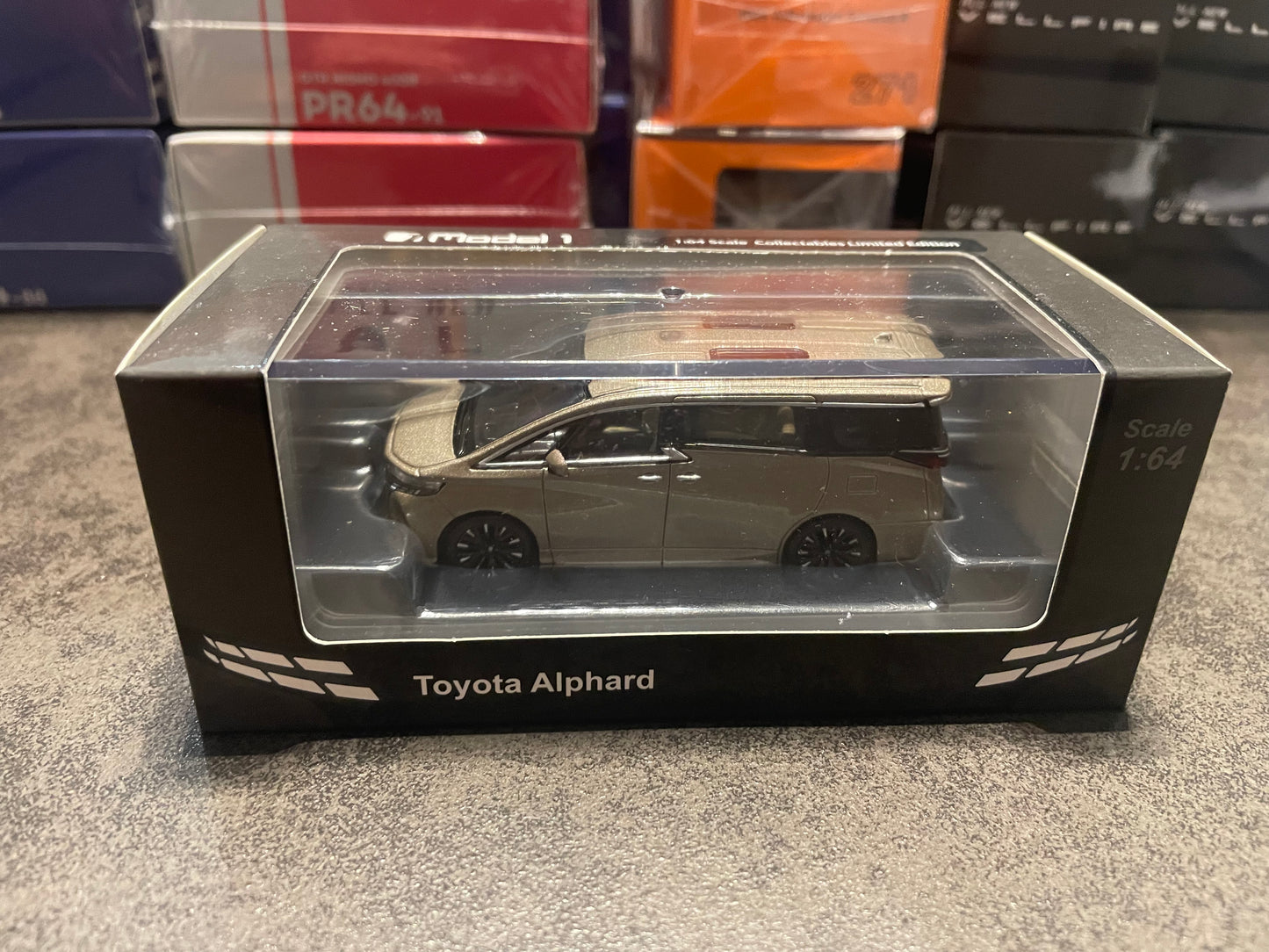 Model 1 - 1/64 Toyota Alphard diecast model car - gold LHD